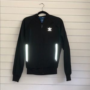 adidas black bomber jacket